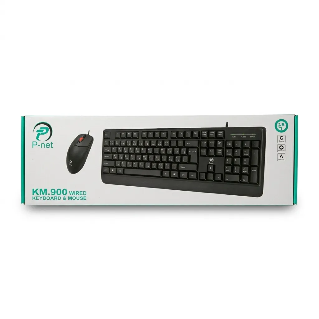 ست موس و کیبورد سیم دار پی نت مدل KM-900