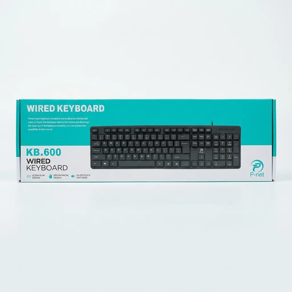کیبورد سیم دار پی نت مدل KB-600