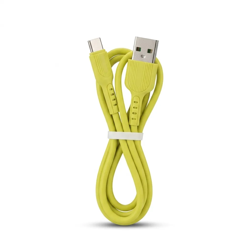 کابل دیتا و شارژ USB-A به Type-C پرووان مدل PCC290 رنگ خردلی
