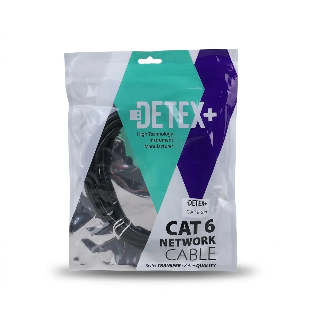 کابل شبکه CAT6E دتکس پلاس 2 متری