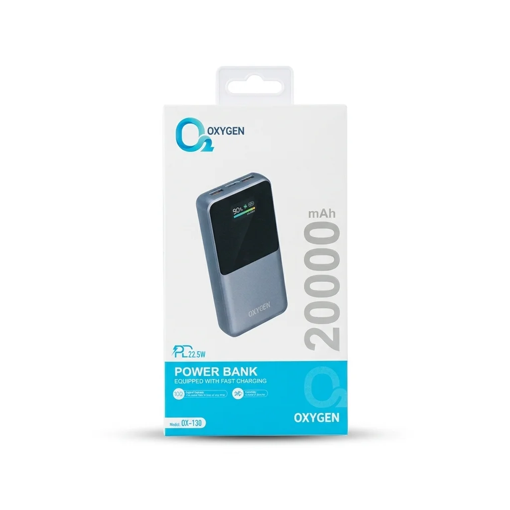 پاوربانک 22.5 وات اکسیژن ظرفیت 20000 میلی آمپر مدل OX-130