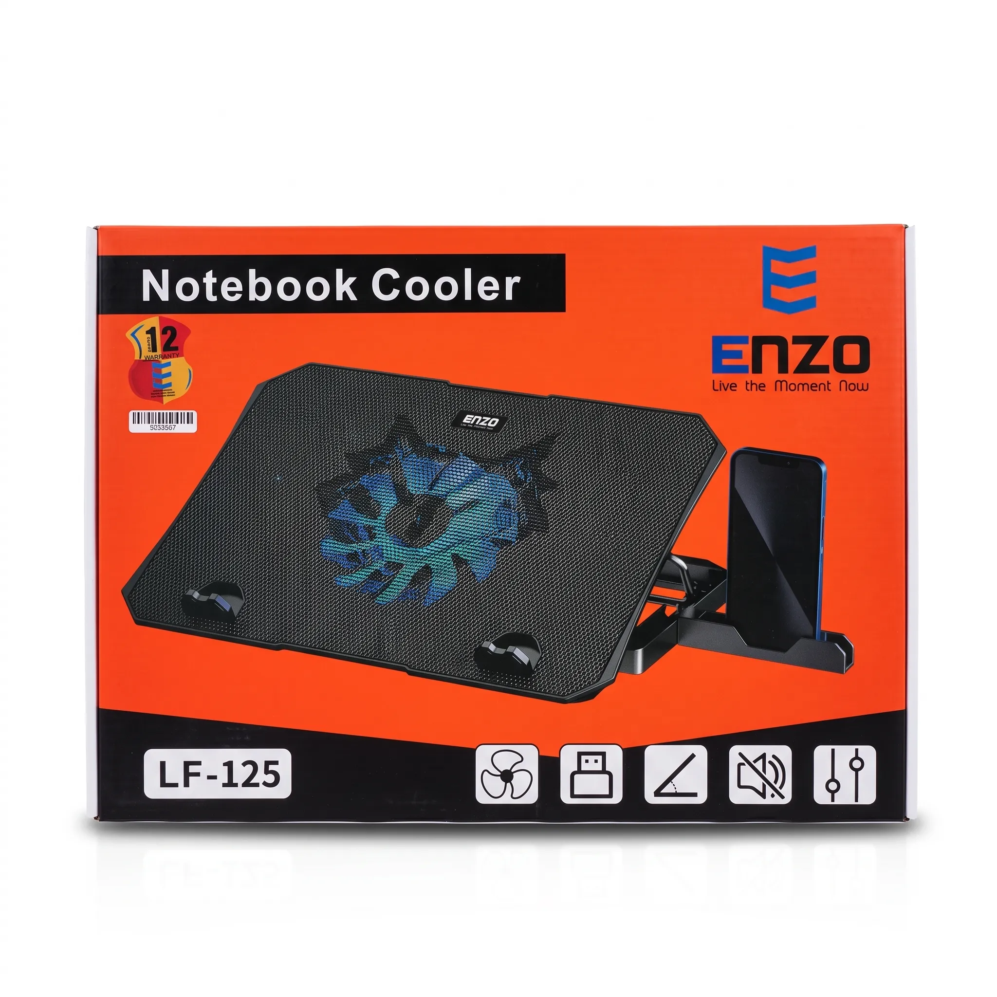 پایه خنک‌کننده لپ‌تاپ انزو مدل LF-125